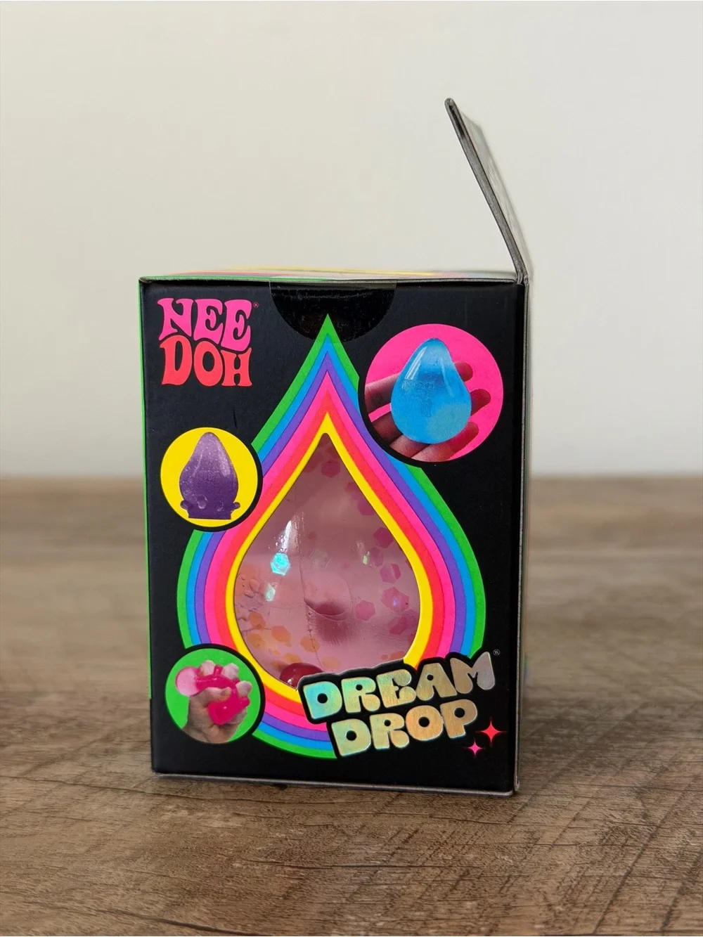 NWT Authentic NeeDoh Dream Drop - pink glitter Viral Squishy Fidget Toy